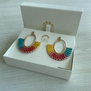 Beautiful hand woven earrings